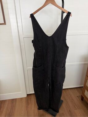 Black Denim Utility Jumpsuit - Women's Overalls